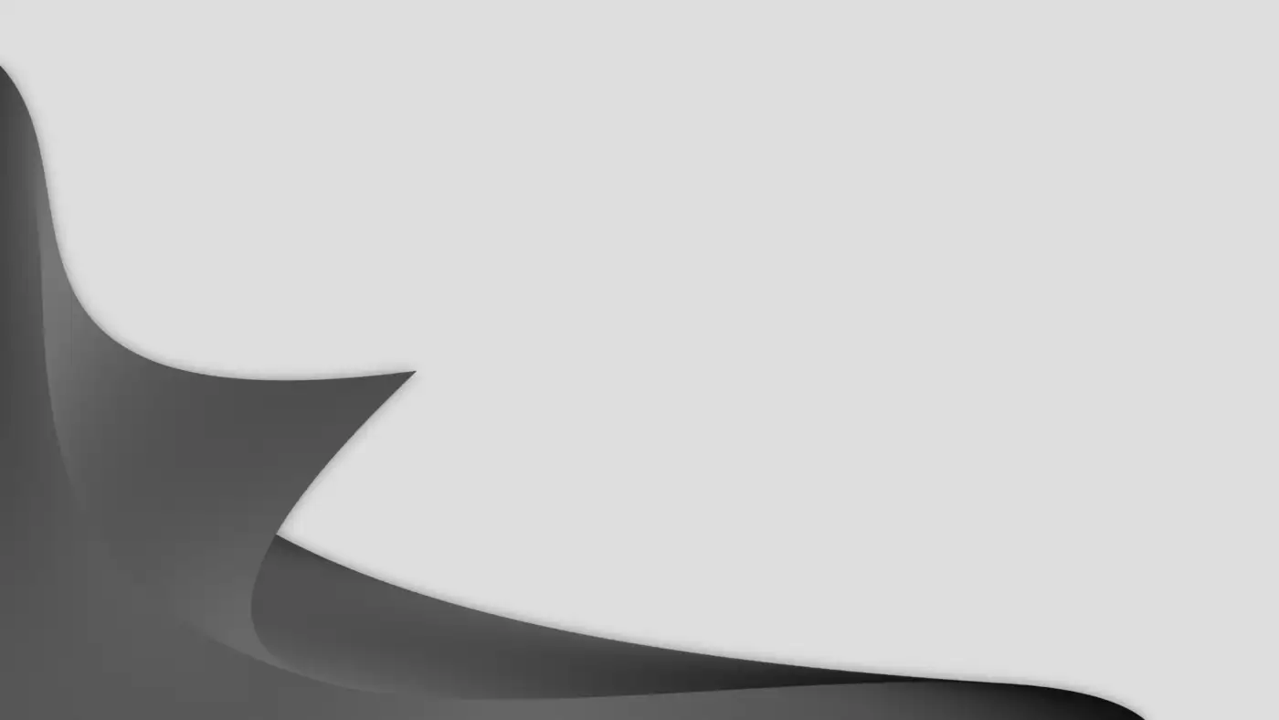 Smooth gray layers settling into one another across a broad white field