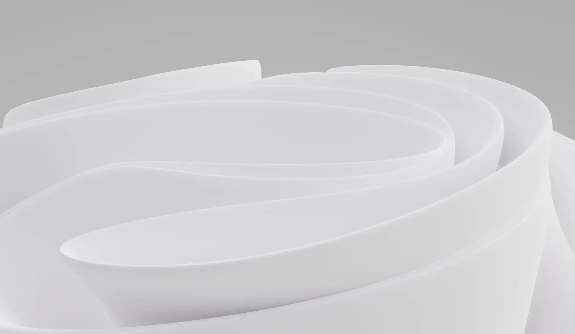 Layered white waves in ordered sequence, each following the one before it