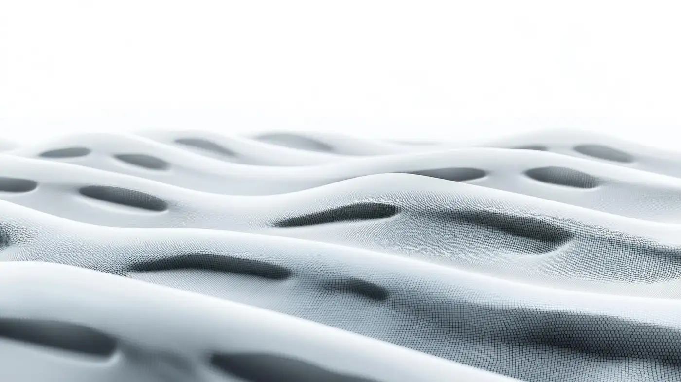 A rippled grey-blue surface receding in soft, even light
