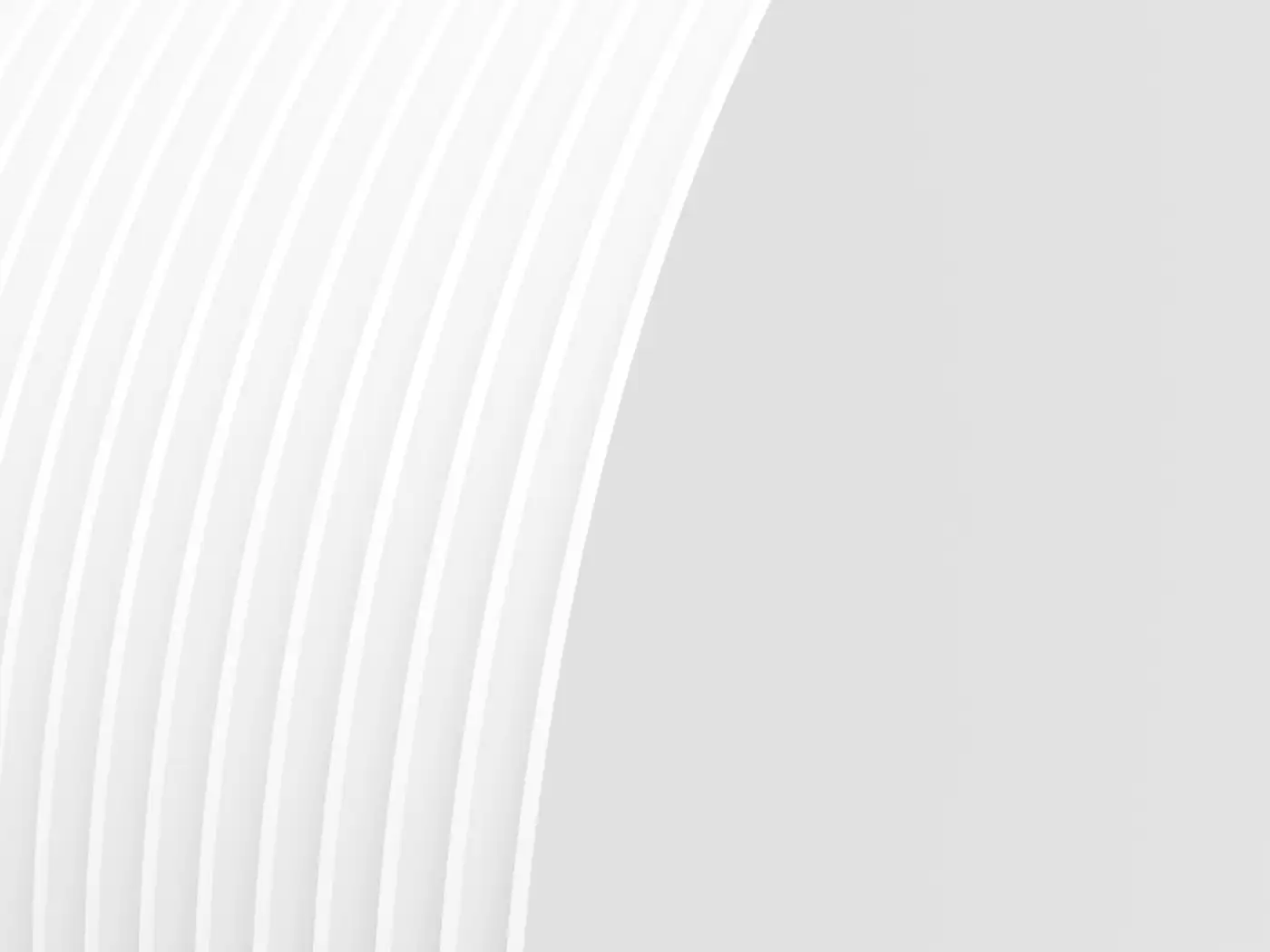 A single broad curve of white sweeping across a plain grey field